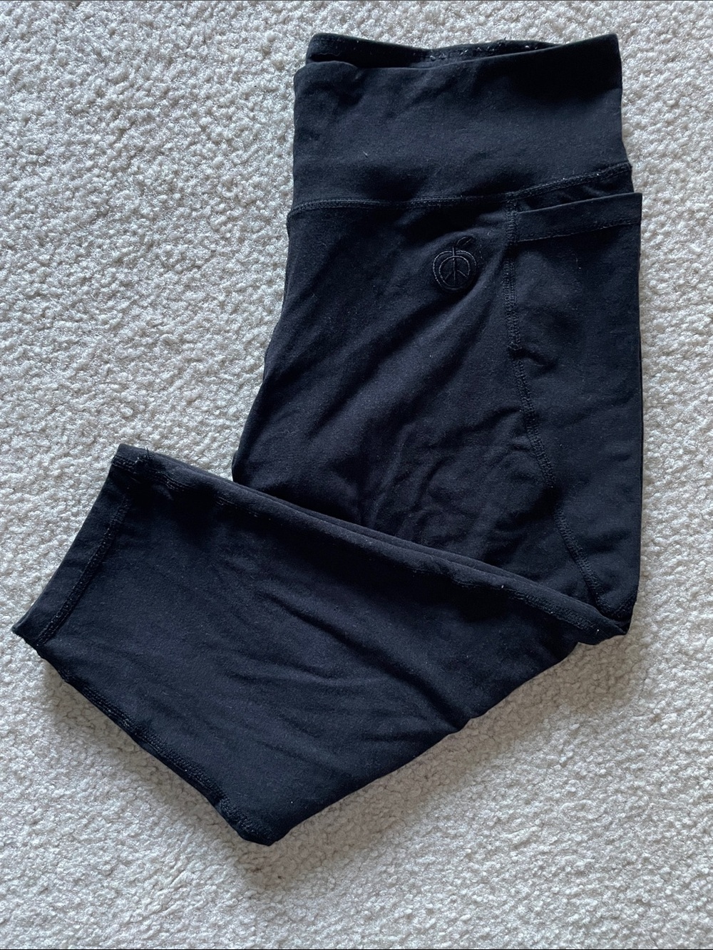 Green Apple Capri Athletic Leggings, Size L